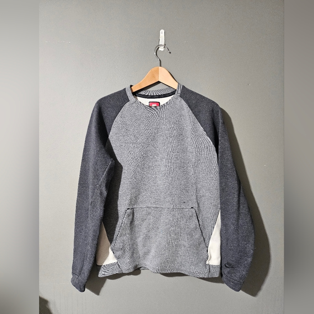 Nike Tech Two-Tone Gray Crewneck Sweater
